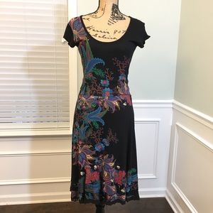 NWOT Desigual Painted Viscose Dress SZ med